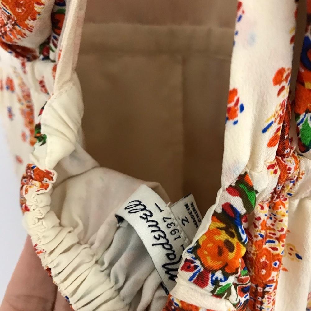 Madewell Silk Twist-Back Floral Dress Pockets 2 A6 - Picture 7 of 8
